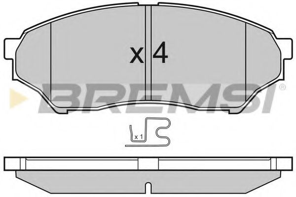 Комплект тормозных колодок, дисковый тормоз BREMSI BP3036
