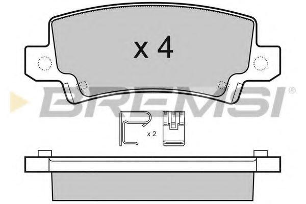Комплект тормозных колодок, дисковый тормоз BREMSI BP3070