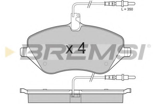 Комплект тормозных колодок, дисковый тормоз BREMSI BP3181