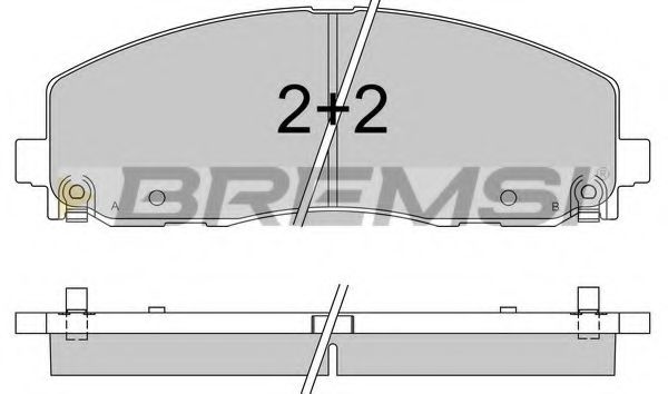 Комплект тормозных колодок, дисковый тормоз BREMSI BP3543