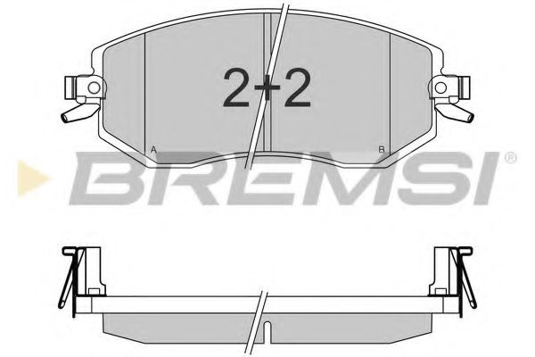 Комплект тормозных колодок, дисковый тормоз BREMSI BP3570