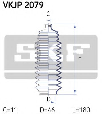 Комплект пылника, рулевое управление SKF VKJP 2079