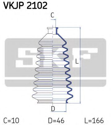 Комплект пылника, рулевое управление SKF VKJP 2102