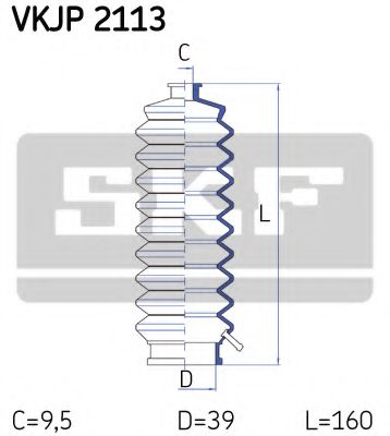 Комплект пылника, рулевое управление SKF VKJP 2113