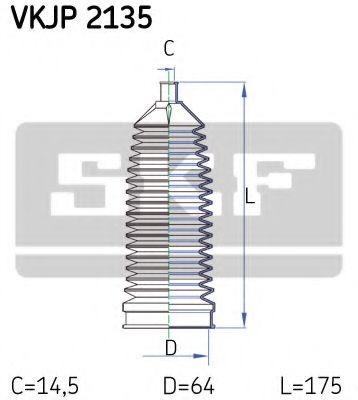 Комплект пылника, рулевое управление SKF VKJP 2135