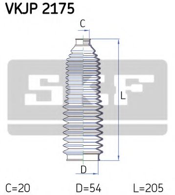 Комплект пылника, рулевое управление SKF VKJP 2175