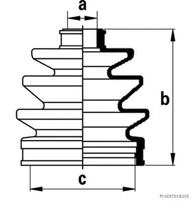 Комплект пылника, приводной вал HERTH+BUSS JAKOPARTS J2867009