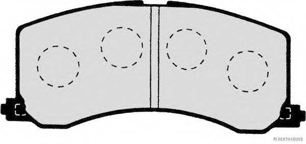 Комплект тормозных колодок, дисковый тормоз HERTH+BUSS JAKOPARTS J3608016