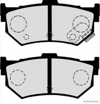 Комплект тормозных колодок, дисковый тормоз HERTH+BUSS JAKOPARTS 21043