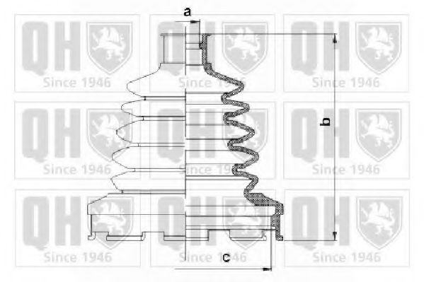 Комплект пылника, приводной вал QUINTON HAZELL QJB1055