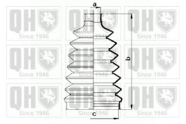 Комплект пылника, приводной вал QUINTON HAZELL QJB914