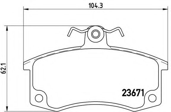 Комплект тормозных колодок, дисковый тормоз BREMBO P 41 004