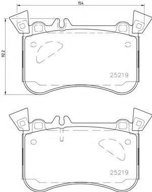 Комплект тормозных колодок, дисковый тормоз BREMBO P 50 121