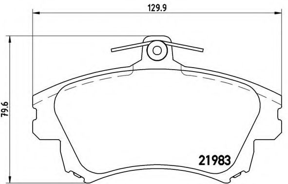 Комплект тормозных колодок, дисковый тормоз BREMBO P 54 036