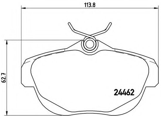 Комплект тормозных колодок, дисковый тормоз BREMBO P 61 087