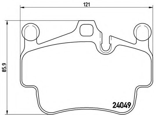 Комплект тормозных колодок, дисковый тормоз BREMBO P 65 014