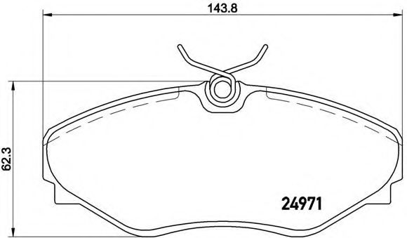 Комплект тормозных колодок, дисковый тормоз BREMBO P 68 055