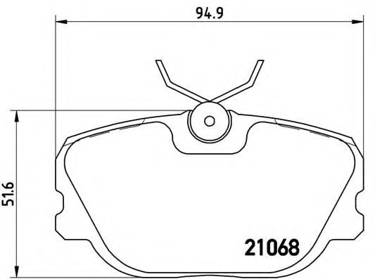 Комплект тормозных колодок, дисковый тормоз BREMBO P 71 004