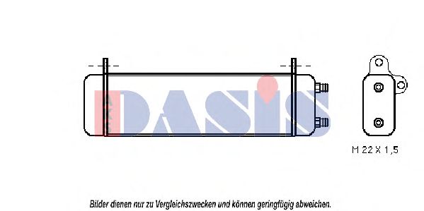 масляный радиатор, двигательное масло AKS DASIS 126200N