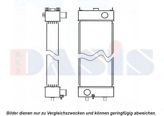Радиатор, охлаждение двигателя AKS DASIS 450116N