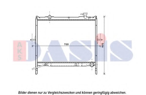 Радиатор, охлаждение двигателя AKS DASIS 510157N