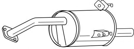 Глушитель выхлопных газов конечный AKS DASIS SG75699