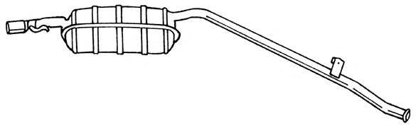 Глушитель выхлопных газов конечный AKS DASIS SG12601