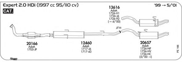 Система выпуска ОГ AKS DASIS SGPE166