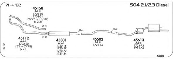 Система выпуска ОГ AKS DASIS SGPE124