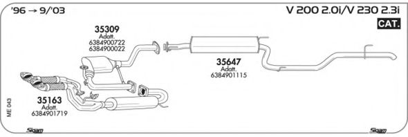 Система выпуска ОГ AKS DASIS SGME043