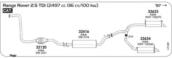 Система выпуска ОГ AKS DASIS SGLR028