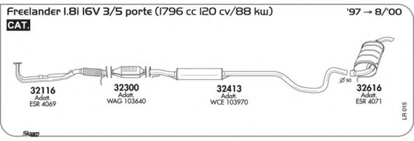 Система выпуска ОГ AKS DASIS SGLR015