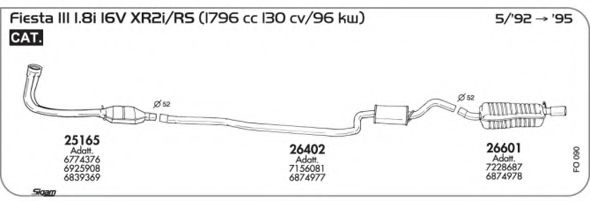 Система выпуска ОГ AKS DASIS SGFO090