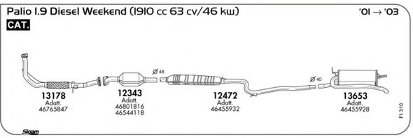 Система выпуска ОГ AKS DASIS SGFI310