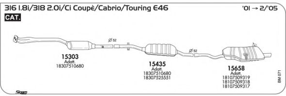 Система выпуска ОГ AKS DASIS SGBM071