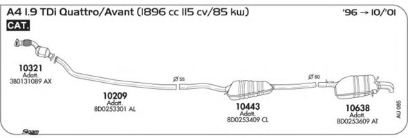 Система выпуска ОГ AKS DASIS SGAU085