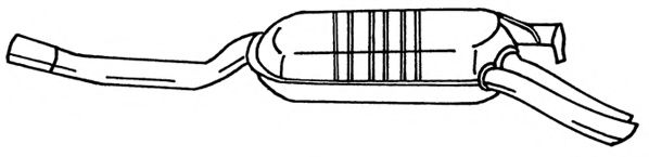 Глушитель выхлопных газов конечный AKS DASIS SG35612