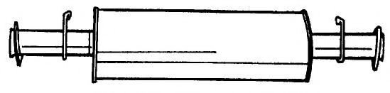 Средний глушитель выхлопных газов AKS DASIS SG32429