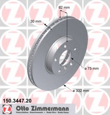 Тормозной диск ZIMMERMANN 150.3447.20