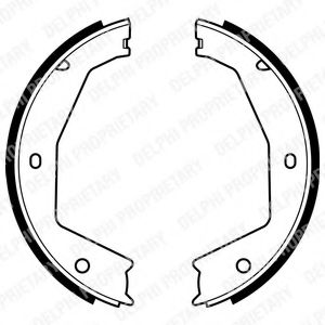 Комплект тормозных колодок, стояночная тормозная система DELPHI LS1954