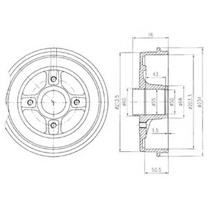 Тормозной барабан DELPHI BF423