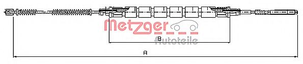 Трос, стояночная тормозная система METZGER 10.9031