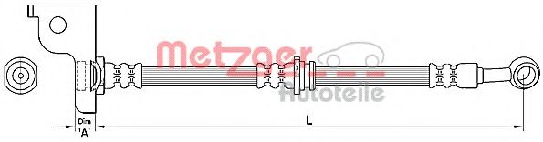 Тормозной шланг METZGER 4110138