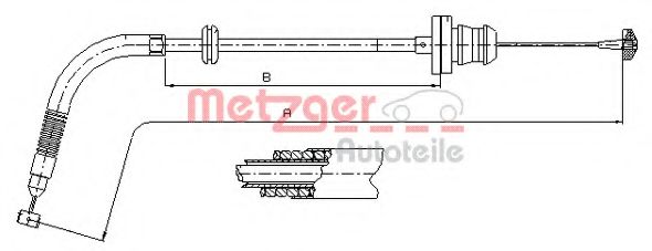 Тросик газа METZGER 413.25