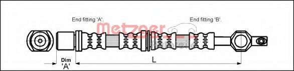 Тормозной шланг METZGER 4113666