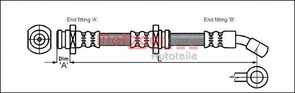 Тормозной шланг METZGER 4110088