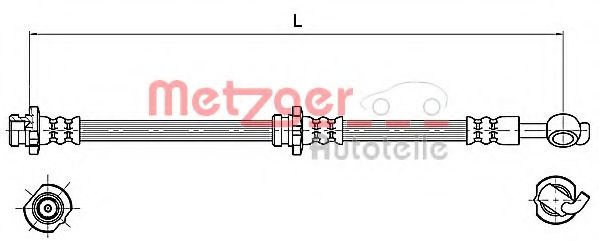 Тормозной шланг METZGER 4110129