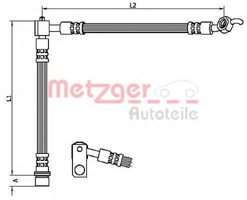 Тормозной шланг METZGER 4110103