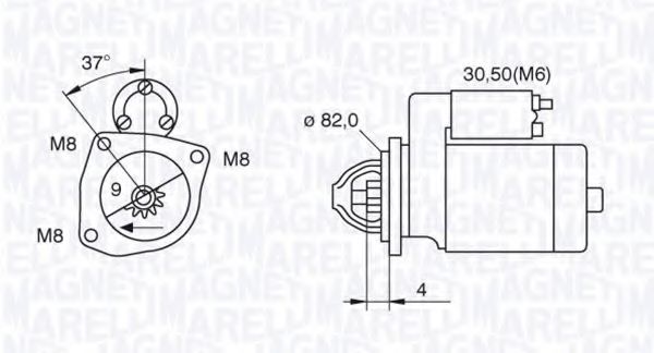 Стартер MAGNETI MARELLI 063521093000