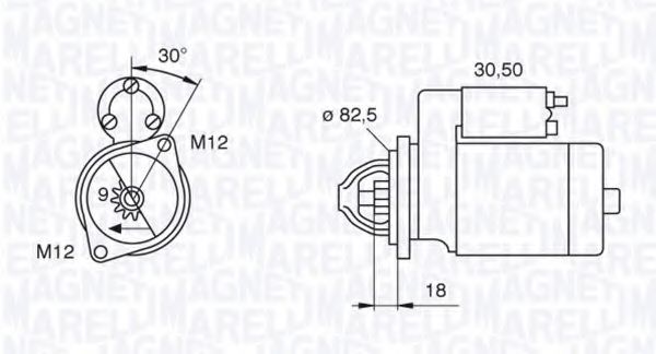 Стартер MAGNETI MARELLI 063521101060